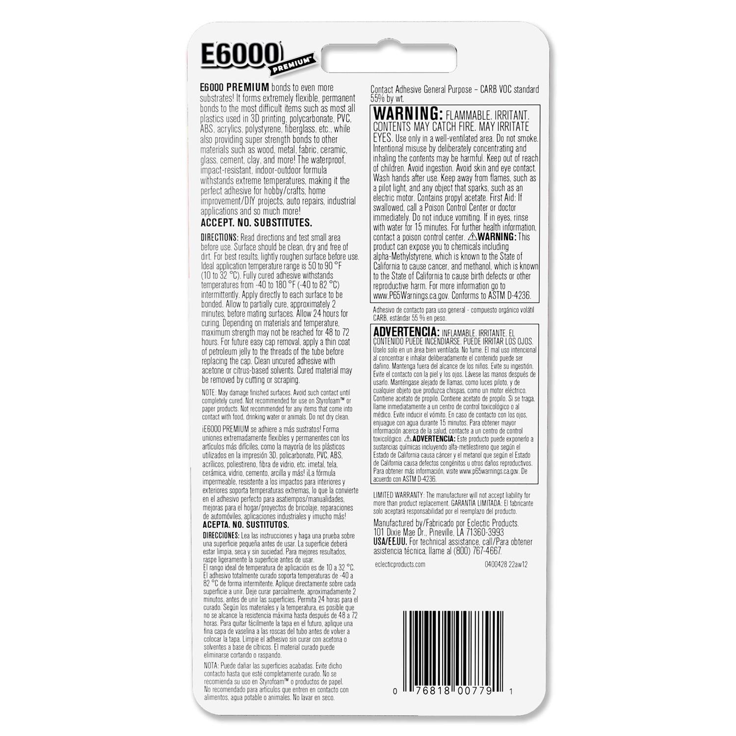E6000 Premium Contact Adhesive - Cheap Fitting