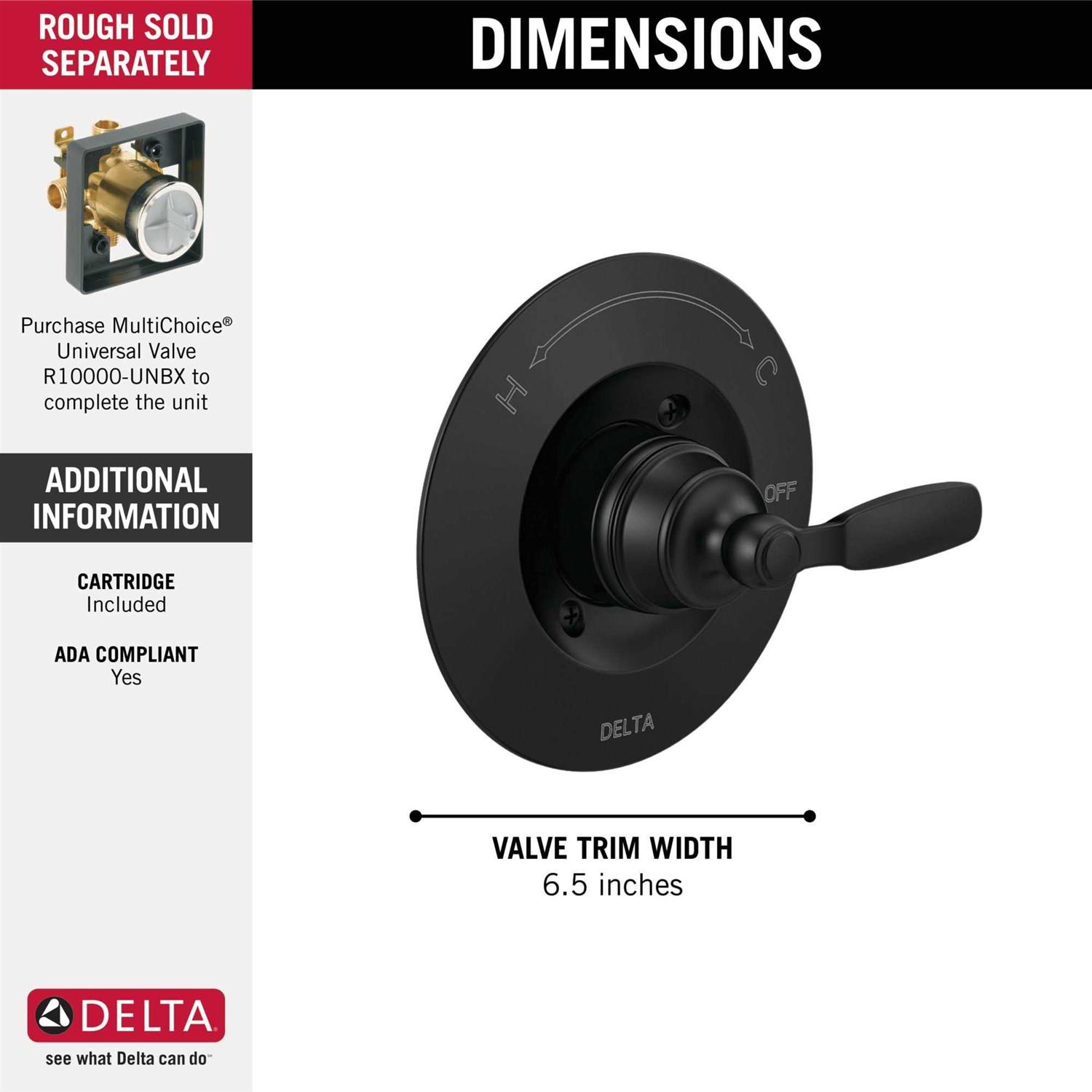 Delta Woodhurst Valve Only Trim T14032 - Cheap Fitting