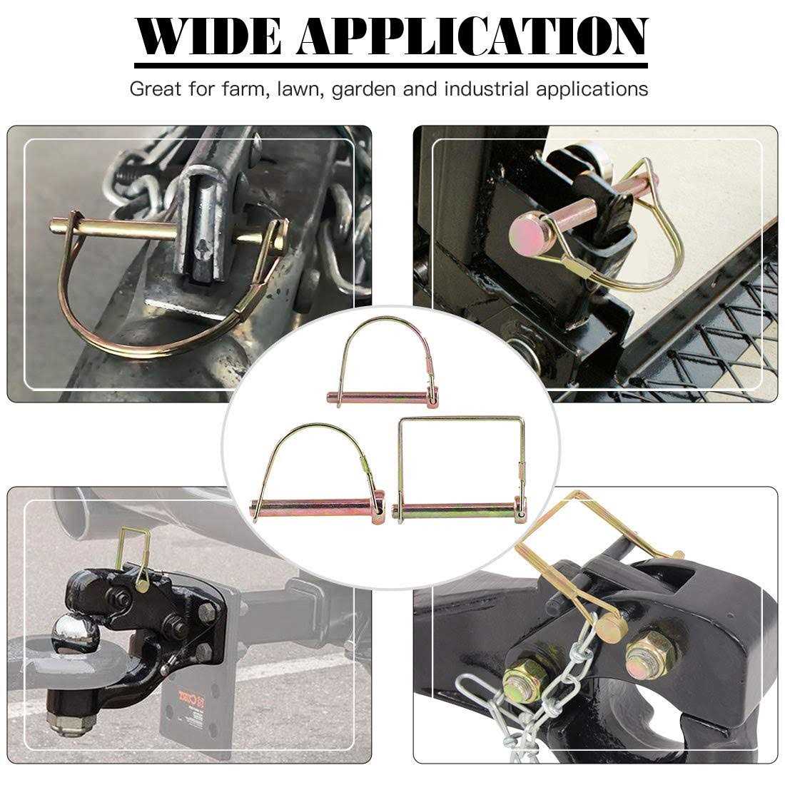 Glarks 20Pcs Heavy Duty PTO Pin Assortment Kit for Farm Trailers Wagons Lawn Garden - Cheap Fitting