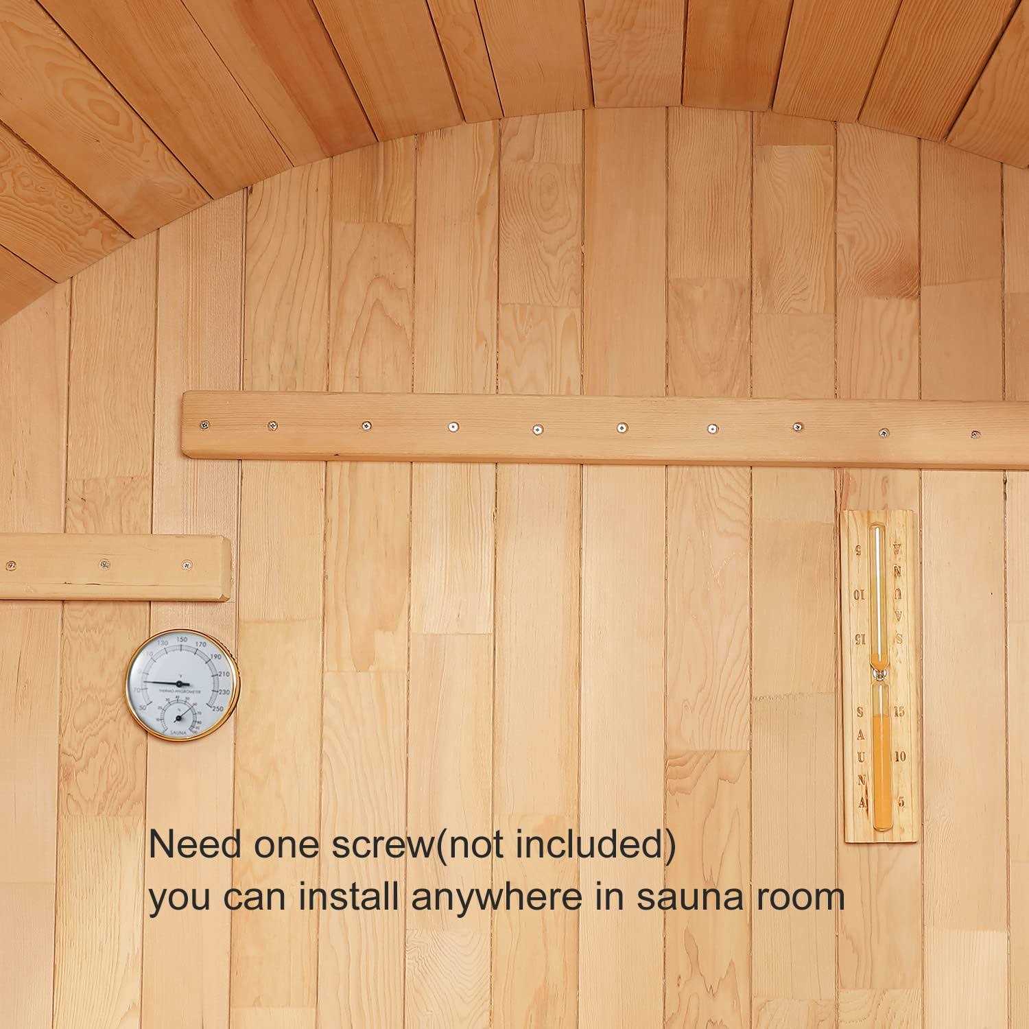 amocane Sauna Thermometer 2 in 1 Fahrenheit Thermometer Hygrometer for Sauna Room Indoor Sauna Accessories for Steam - Cheap Fitting