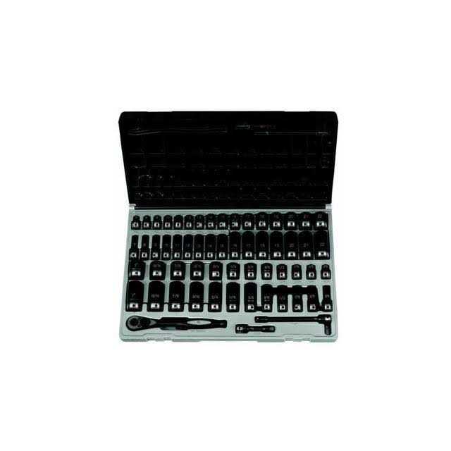 Grey Pneumatic 81659CRD 3/8 Drive 59-Piece 6-Point Fractional and Metric Duo-Socket Set - Cheap Fitting