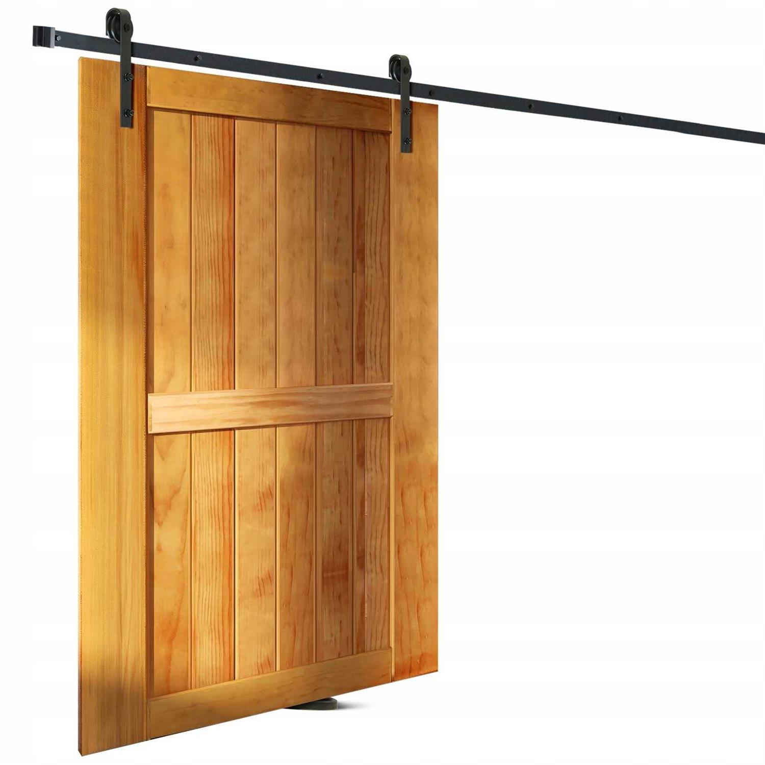 VEVOR 10FT Sliding Barn Door Hardware Kit, 330LBS Loading Heavy Duty Barn Door Track Kit for Single Door, Fit 4.6-5.2FT Wide and 1.3-1.8 Thick - Cheap Fitting