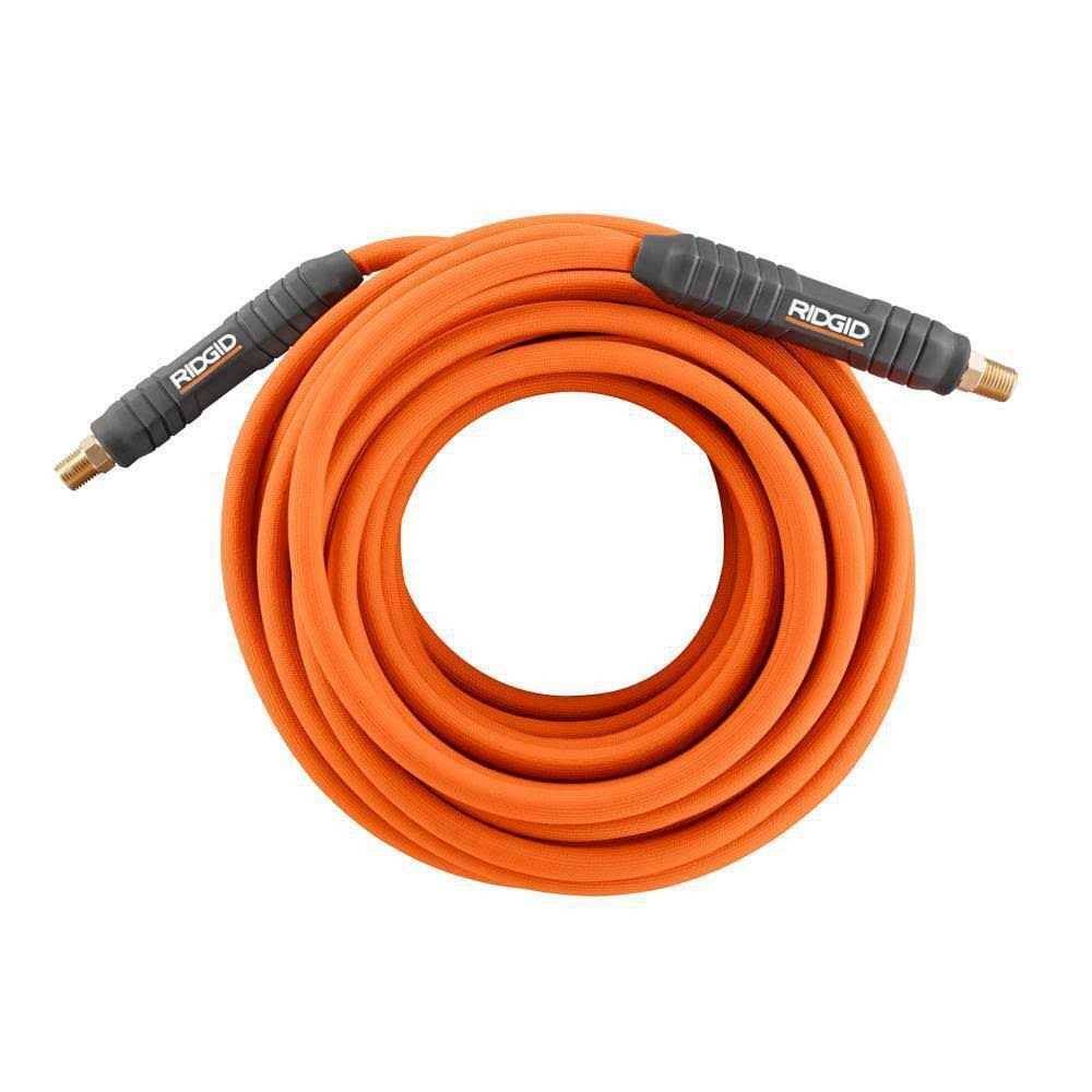 RIDGID 1/4 in. 50 ft. Lay Flat Air Hose - Cheap Fitting