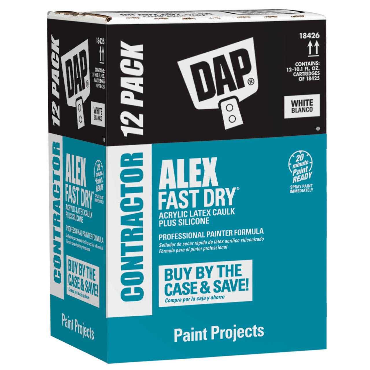 Dap Alex Plus 12-Pack 10.1-oz White Paintable Latex Caulk - Cheap Fitting