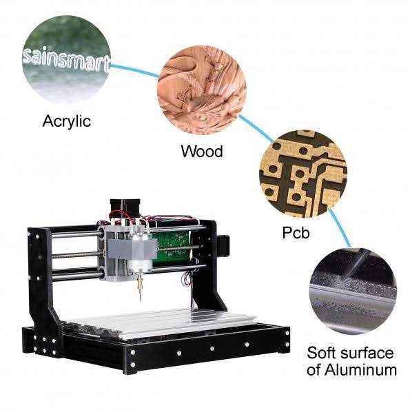 Genmitsu CNC 3018-PRO Router Kit GRBL Control 3 Axis Plastic Acrylic PCB PVC Wood Carving Milling Engraving Machine - Cheap Fitting