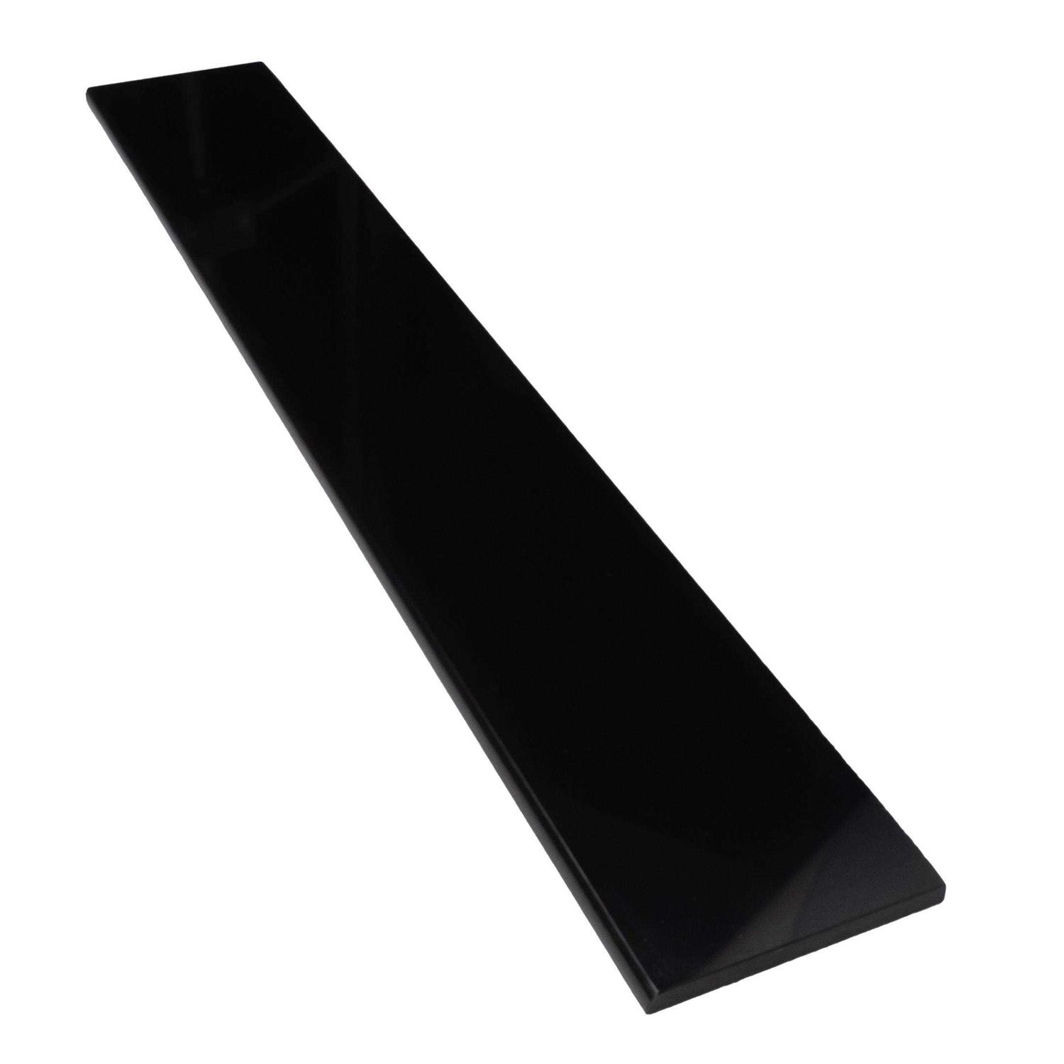 Qube Tiles 24 x 4 Porcelain Bullnose Tile Trim in Absolute Black Nano Bullnose Nano Bullnose - Cheap Fitting