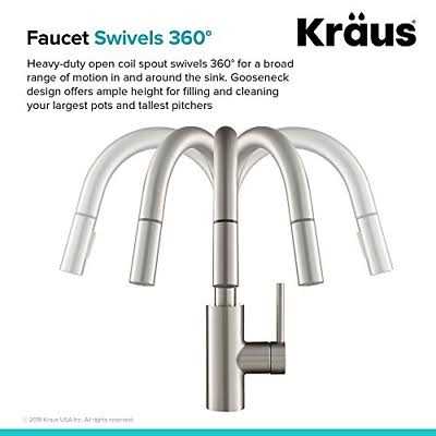 Kraus KPF-2620SFS Oletto Spot Free Stainless Steel Dual Function Pull Down Kitchen Faucet - Cheap Fitting