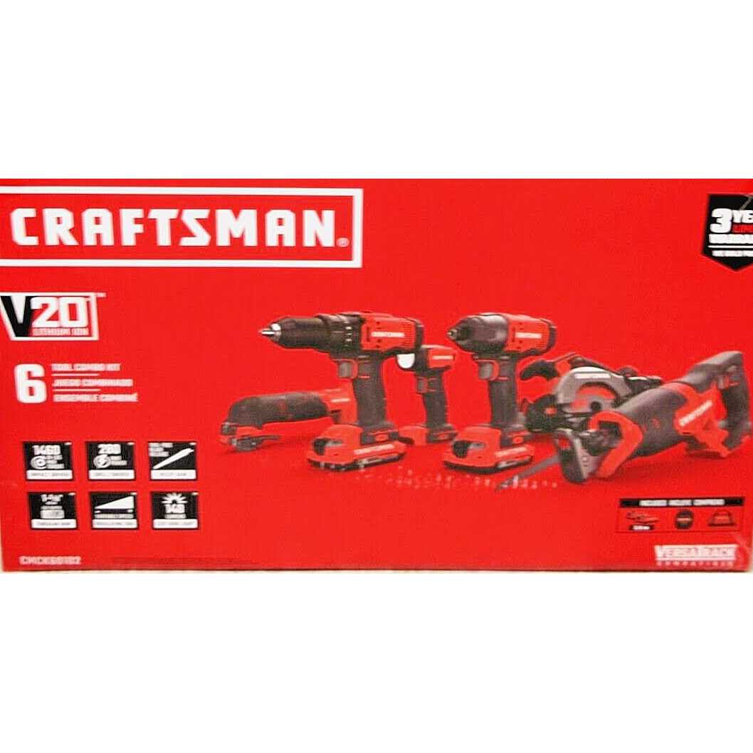 CRAFTSMAN 6-Tool Power Tool Combo Kit with Soft Case CMCK601D2 - Cheap Fitting