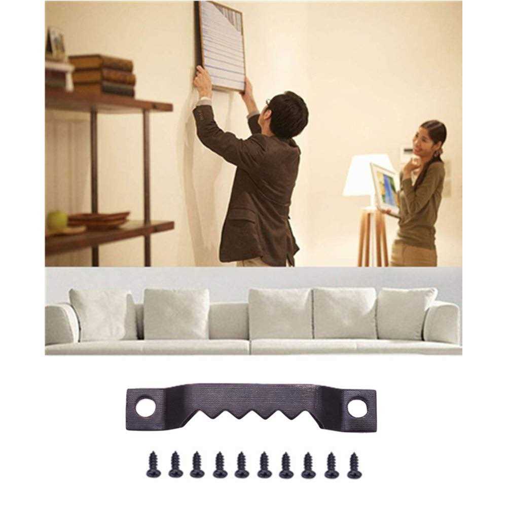 100 Pack Small Sawtooth Picture Hangers with 200 Screws Metal Picture Frames Hangers Set for Hanging Wooden Frames Paintings Artwork Craft Projects - Cheap Fitting