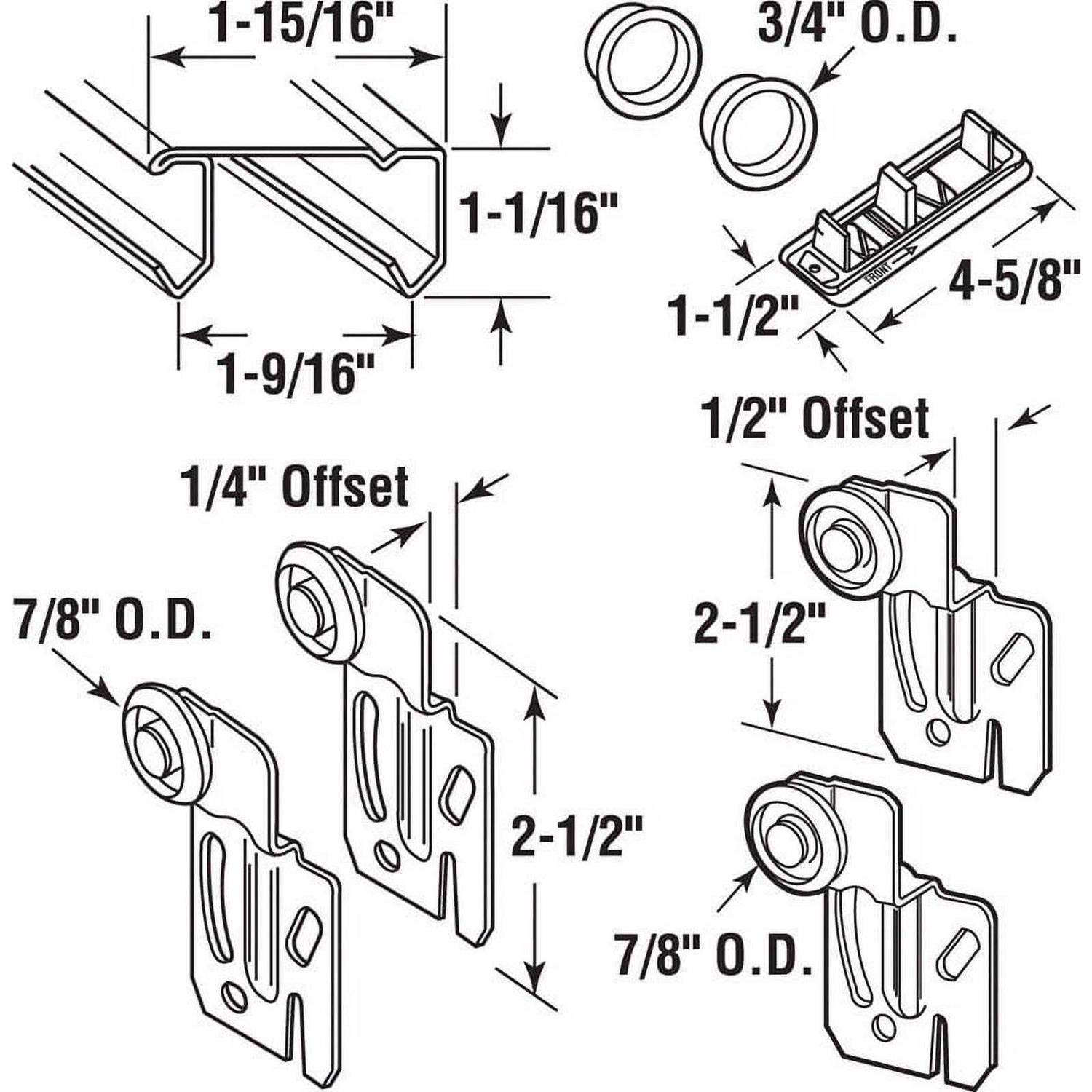 L E Johnson 161792 Door Hardware Set 60 in - Cheap Fitting