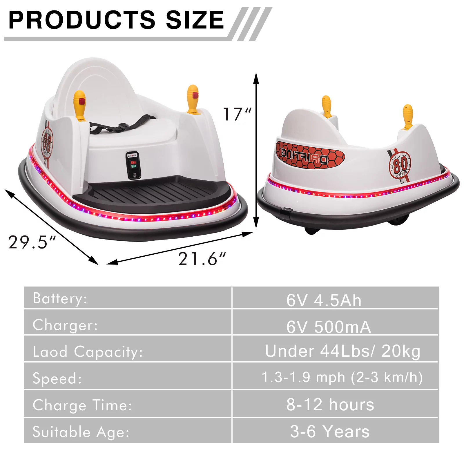 OTTARO 12V Electric Powered Ride on Bumper Car for Girls Boys with Remote Control,360 Spin,Music(Lavender) - Cheap Fitting