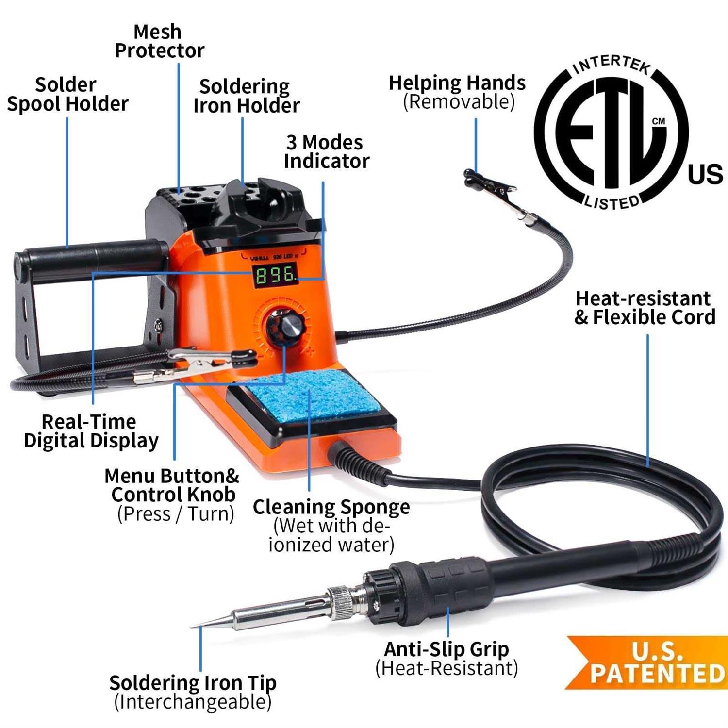 YIHUA 926 III 60W Digital Display Soldering Iron Station Kit w 2 H - Cheap Fitting