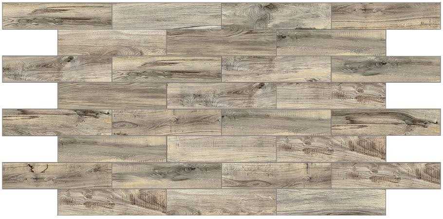 GBI Tile & Stone Inc. Madeira Buff 6-in x 24-in Glazed Ceramic Wood Look Floor and Wall Tile 783950 - Cheap Fitting