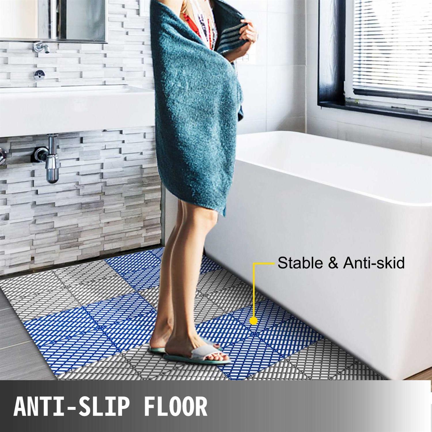 VEVOR Drainage Tiles Interlocking 25 pcs Plastic Tiles 12x12x0.5 inches - Cheap Fitting