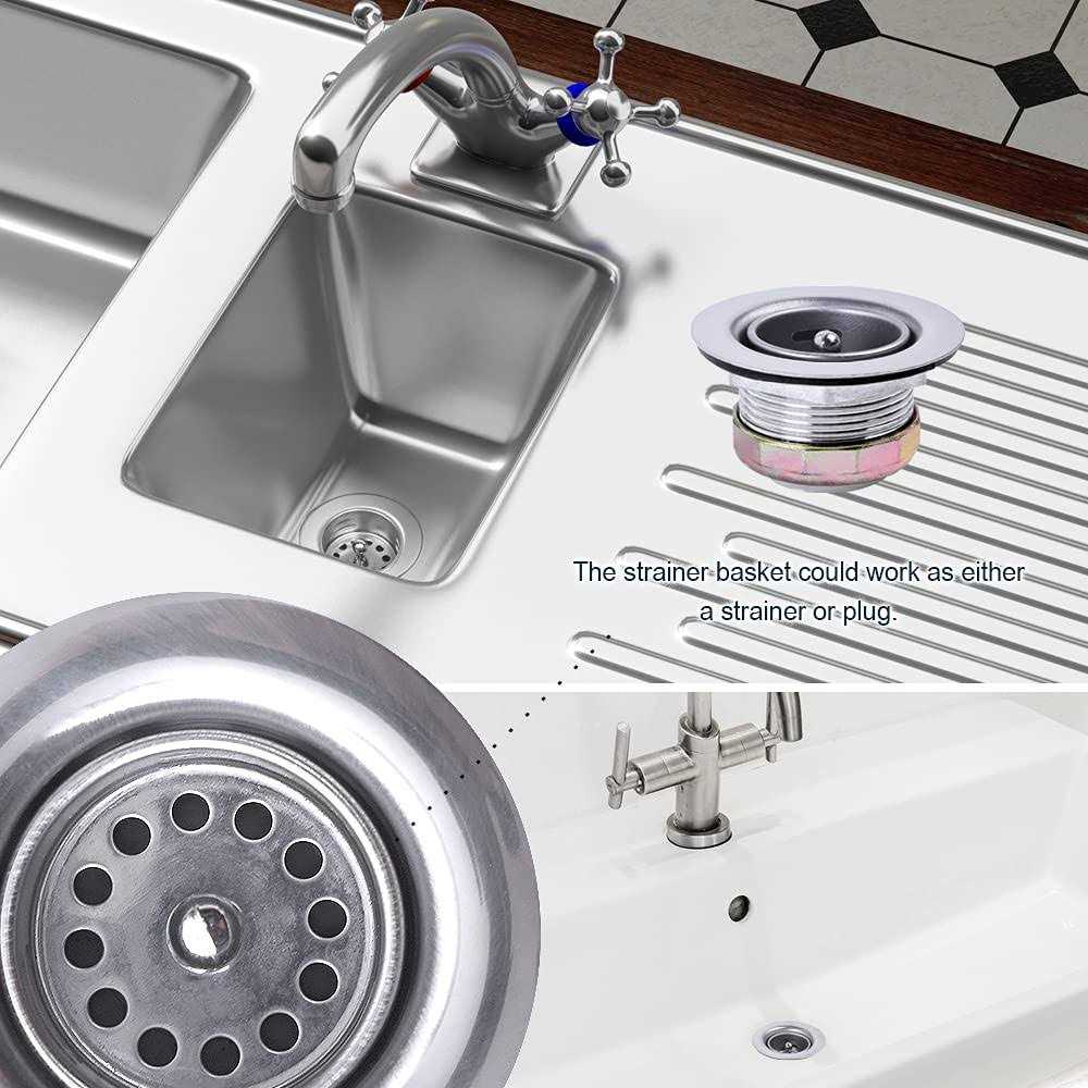 VARNAHOME Junior Duo Bar/Pre Sink Stainless Steel Strainer Assembly W/Basket Strainer - Cheap Fitting