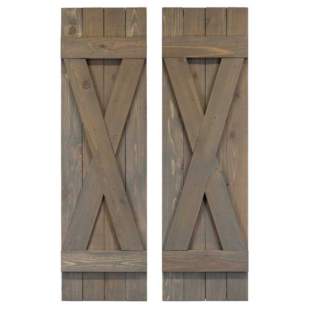 Dogberry Collections x Board Batten Extrior Shutters Pair - Cheap Fitting