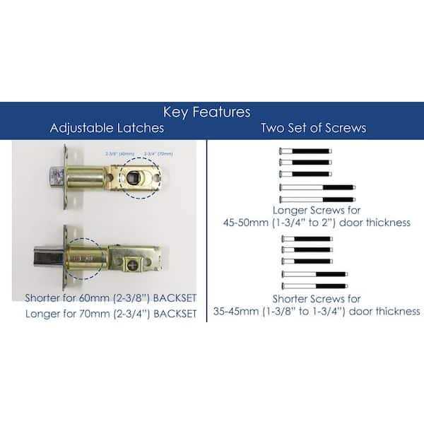 eModernDecor CozyBlock Arch Lever Single Door Handleset w/Single Cylinder Deadbolt - Cheap Fitting