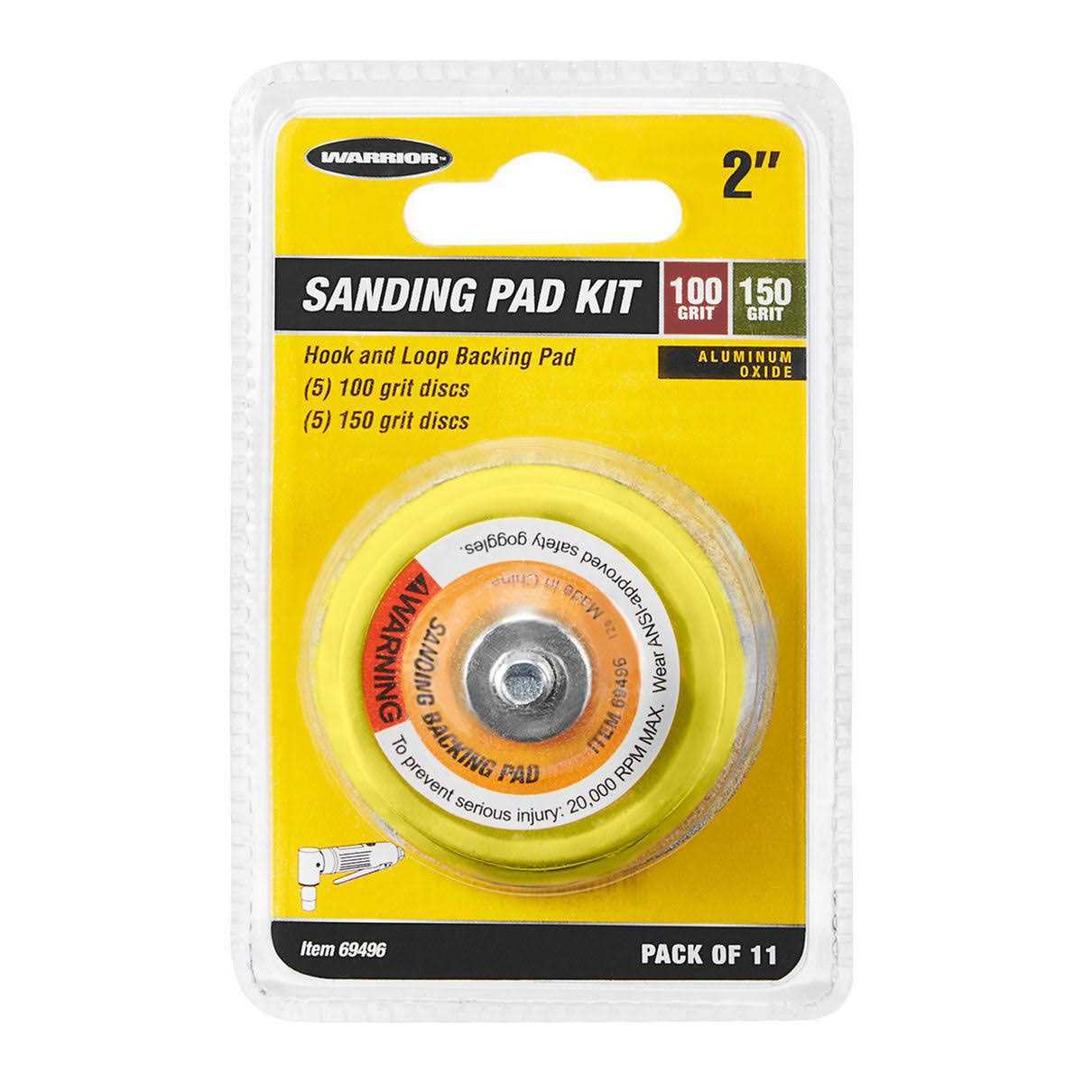 Warrior 2 in. Sanding Pad Kit 11 PC - Cheap Fitting