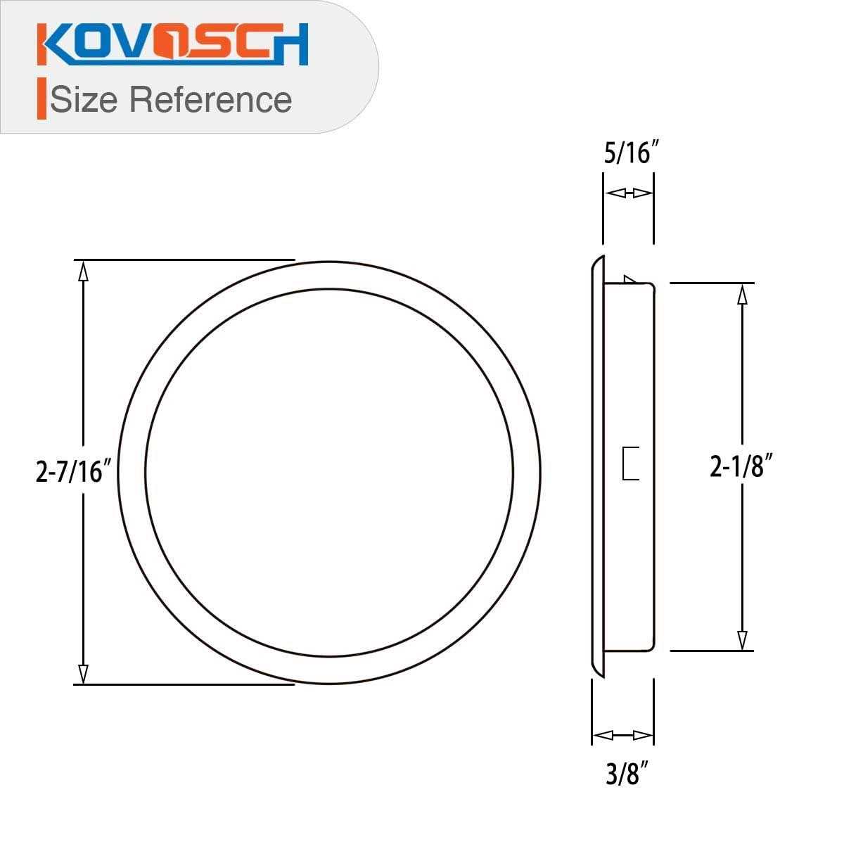 kovosch 8 pack Closet Door Finger Pull black 2-1/8â round sliding Closet Finger Door - Cheap Fitting