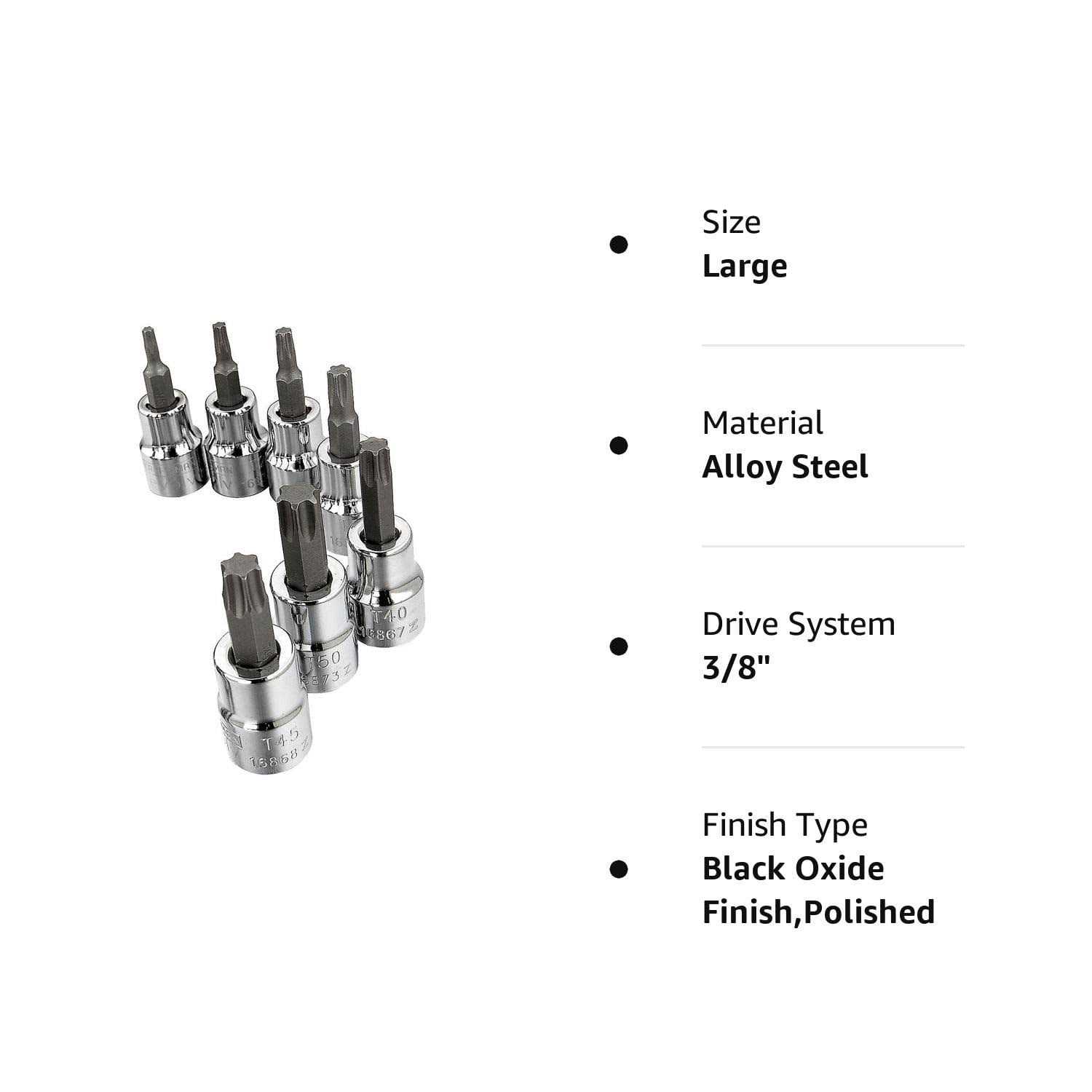 Craftsman 7 Piece Evolv Torx Bit Socket Set - Cheap Fitting