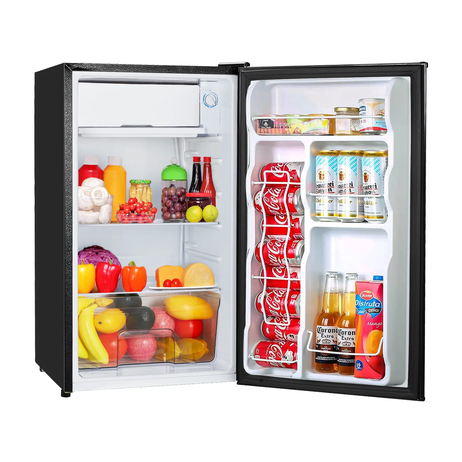 U-MAX 3.2CU FT Single Door Fridge 110V-91L Portable Reversible Refrigerator - Cheap Fitting