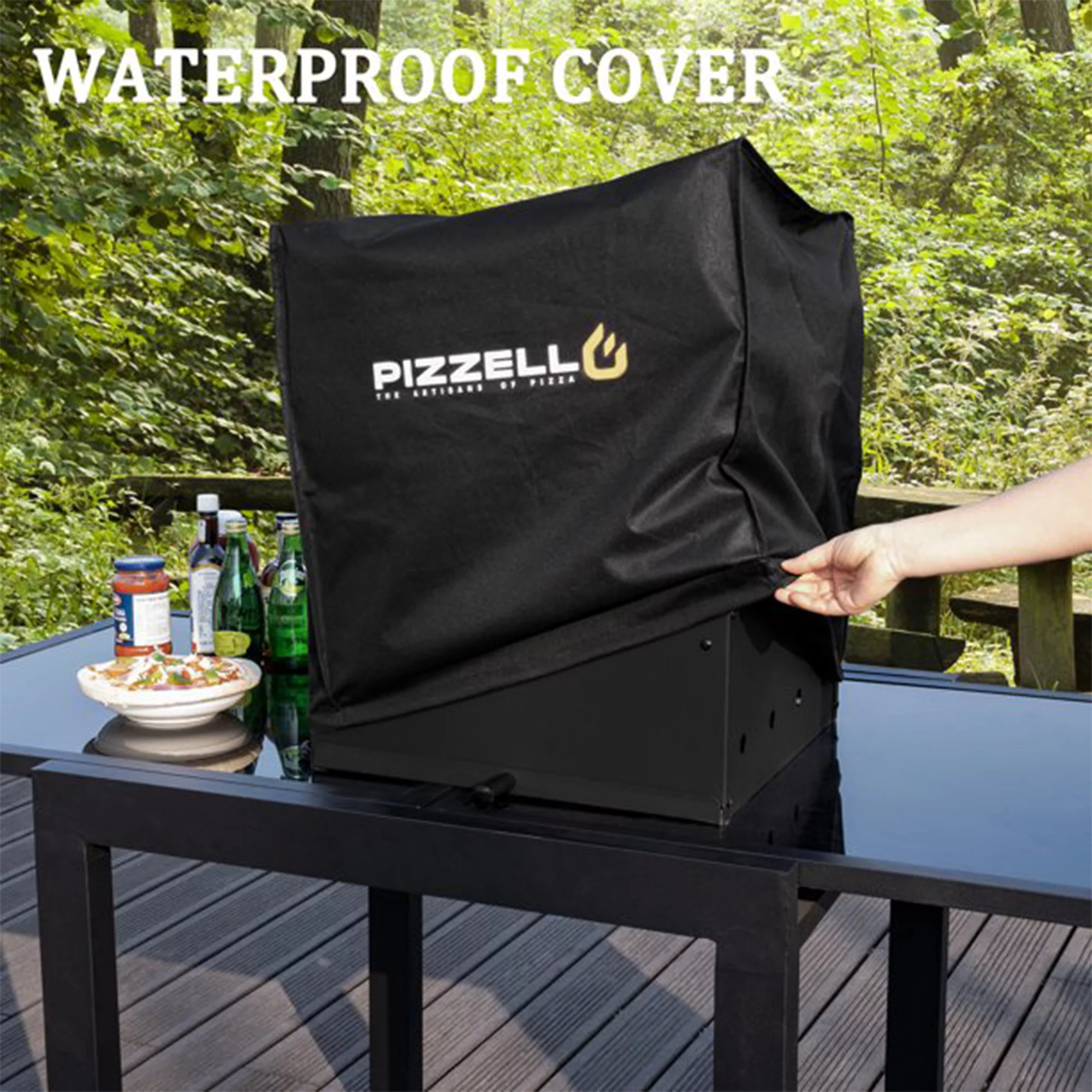 Pizzello 4 in 1 Outdoor Pizza Oven Wood Fired 2-Layer Detachable Outside Ovens with Pizza Stone, Pizza Cutter, Pizza Peel, Cooking Grill Grate - Black - Cheap Fitting