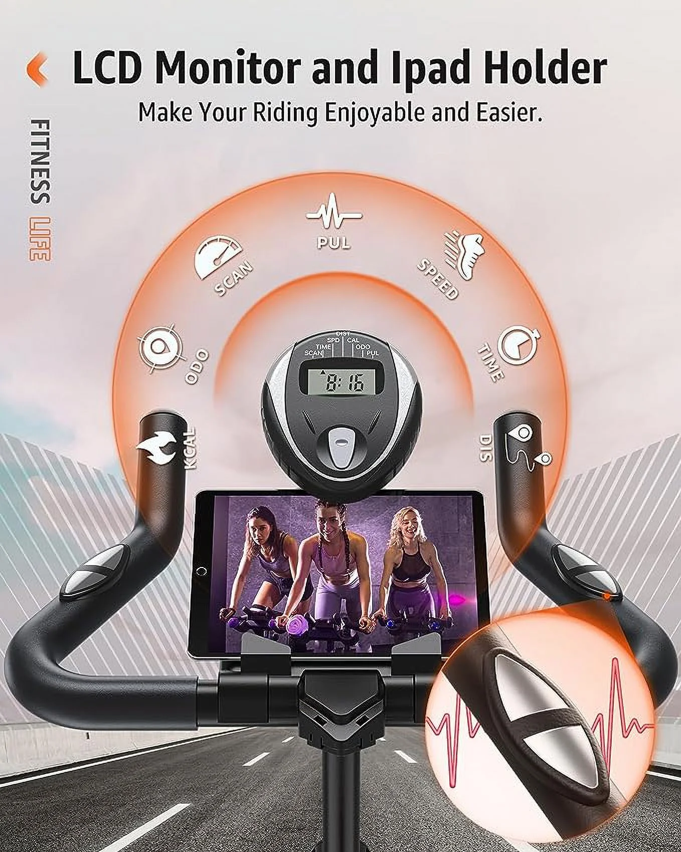 UPGO Indoor Cycling Bike Stationary Exercise Bike Cycle Bike with Ipad Mount & Comfortable Seat Cushion - Cheap Fitting