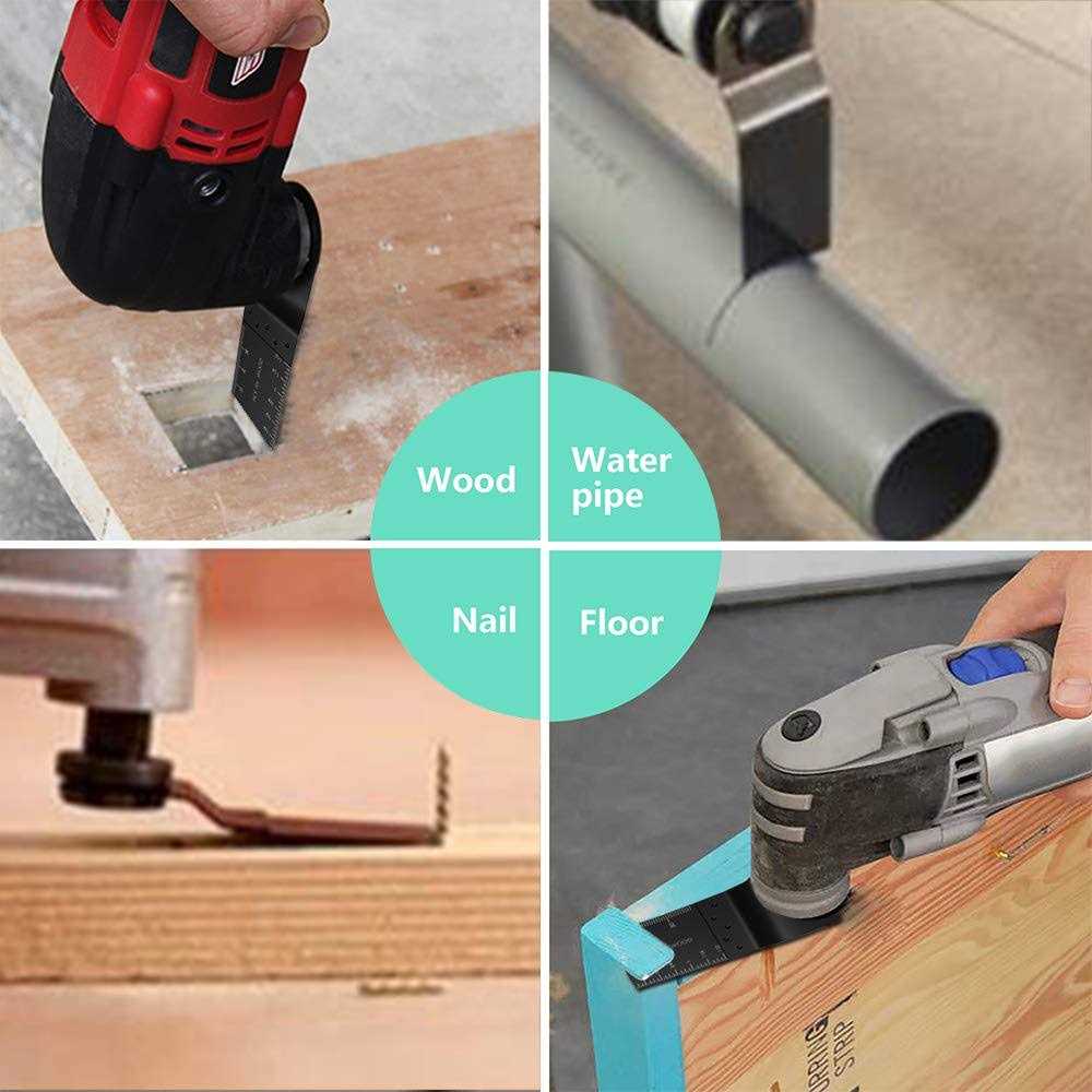 Littlegrass 50 Pack Professional Pro Grade Wood/Bi-Metal Oscillating Saw Blades Universal Quick Release Multitool Tool Blade Japan Tooth for Bosch - Cheap Fitting