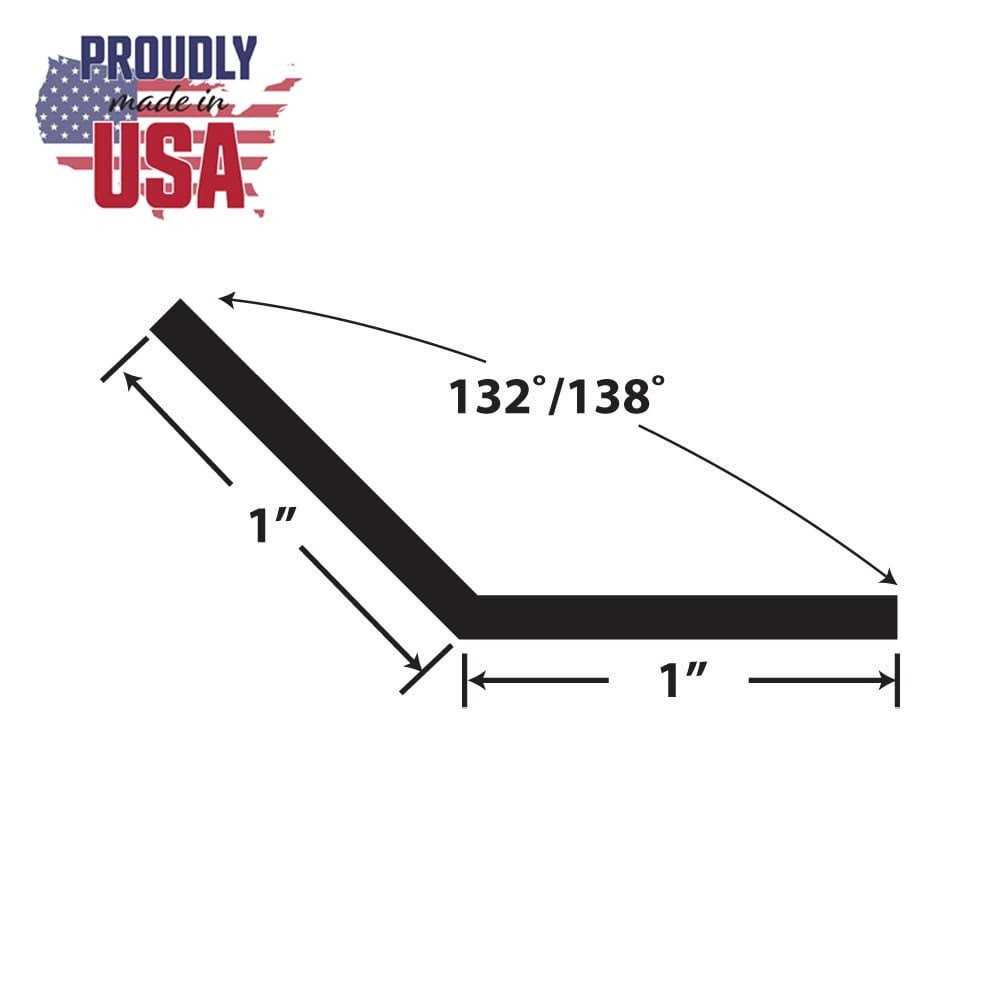 Outwater 1-in x 1-in 135 Degree Plastic Even Leg Angle Moulding Lengths - Cheap Fitting