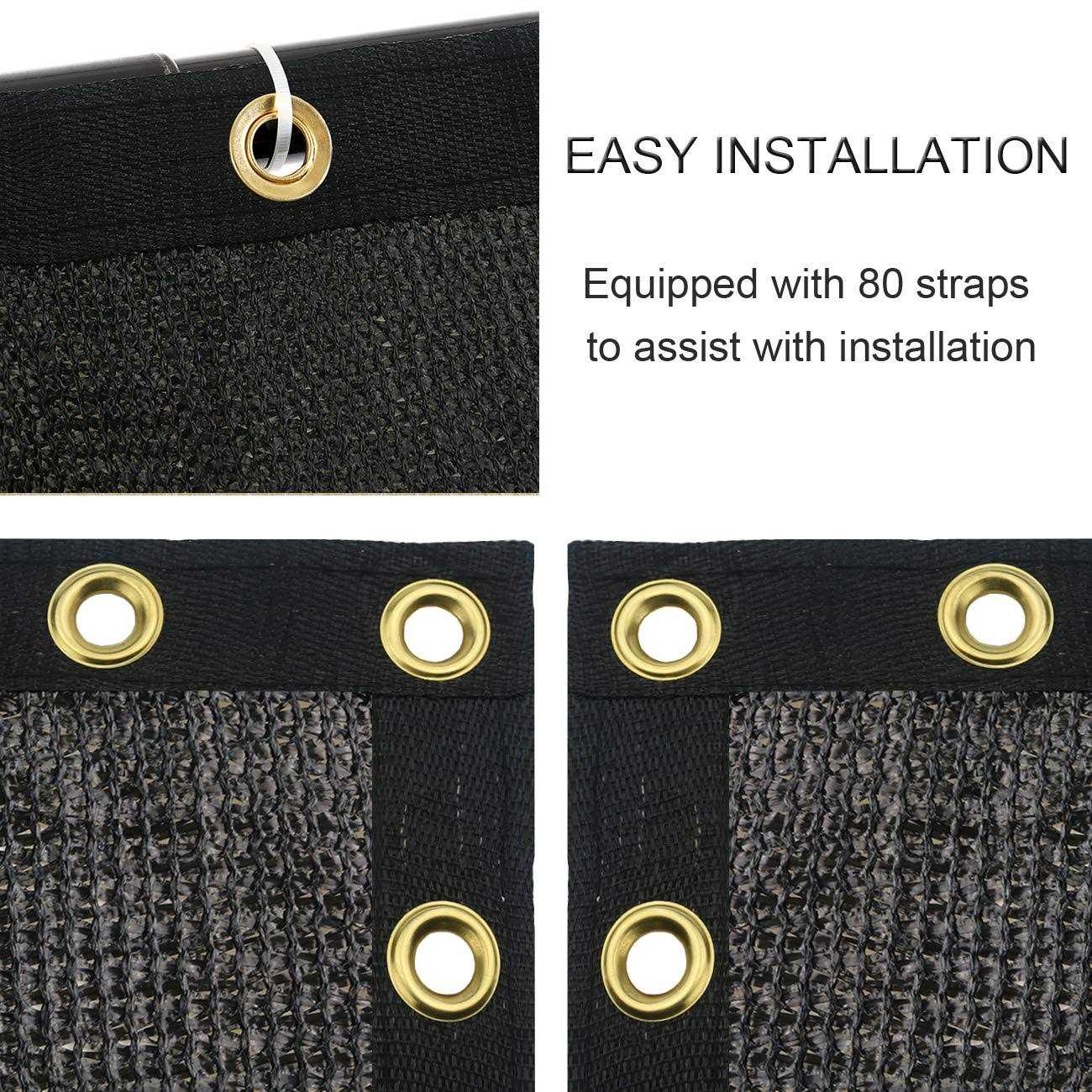 Sunnyglade 6 feet x 50 feet Privacy Screen Fence Heavy Duty Fencing Mesh Shade Net Cover for Wall Garden Yard Backyard - Cheap Fitting