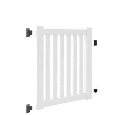 Barrette Outdoor Living Colorado 4 ft. W x 4 ft. H White Vinyl Un-Assembled Fence Gate - Cheap Fitting
