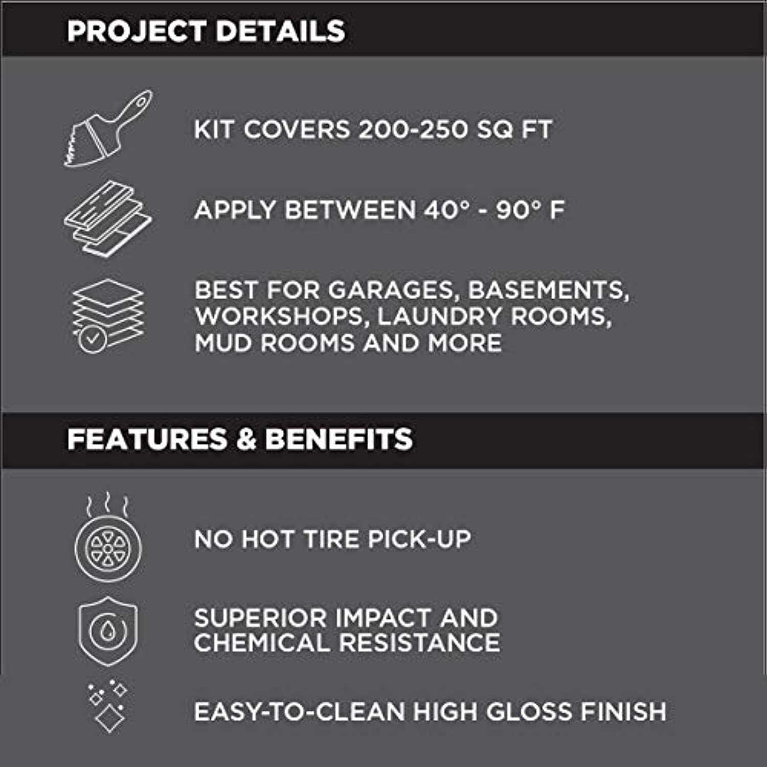 Rust-Oleum 60003 RockSolid Floor Coating Garage Gray Kit - Cheap Fitting