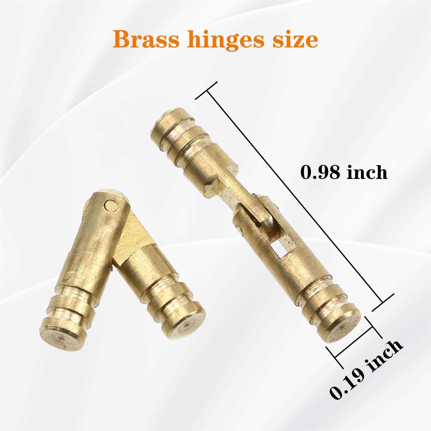 50Pcs Invisible Brass Barrel Hinges Brass Concealed Hinge Small Barrel Hinge for Jewelry Boxes - Cheap Fitting
