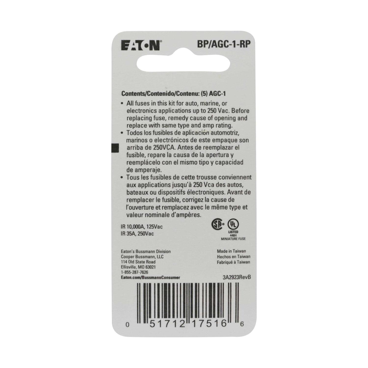 Bussmann BP/AGC-1-RP - Cheap Fitting