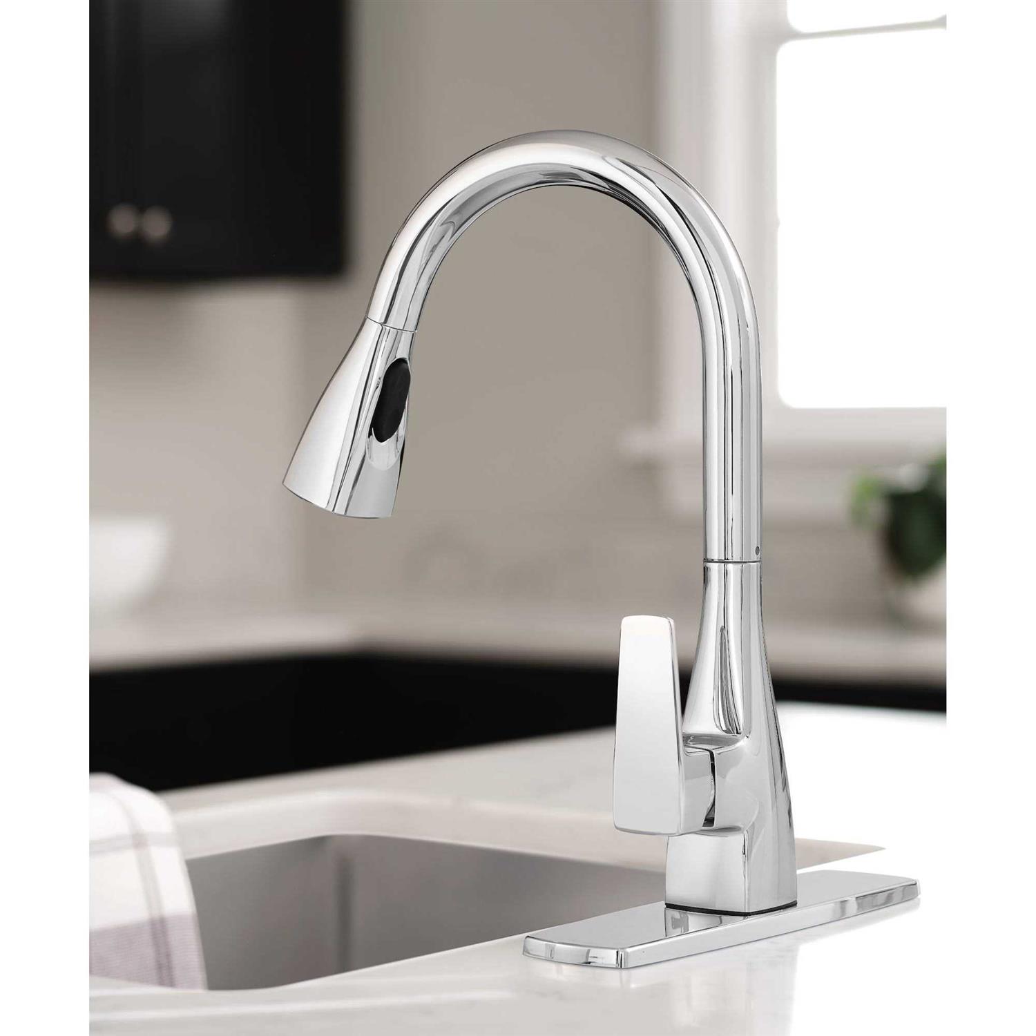 Moen Cleveland Slate Single Handle Kitchen Faucet 76162 - Cheap Fitting