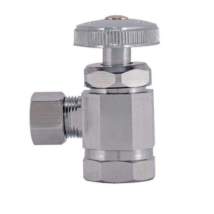 Eastman 1/2 Inch FIP x 3/8 Inch OD Compression Multi-Turn Angle Stop Valve with Brass Stem 10809LF - Cheap Fitting