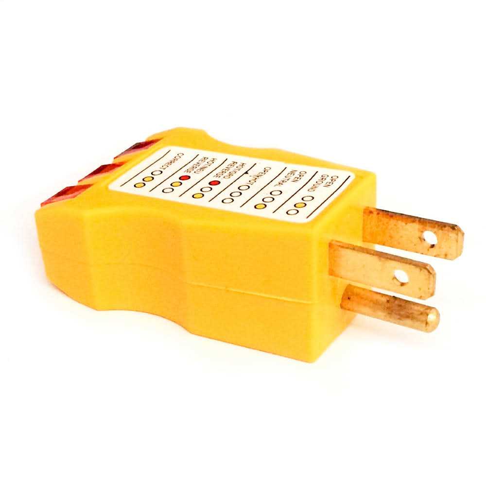 1 Electrical Receptacle Tester AC Outlet Plug 3 Prong Circuit Analyzer GND Open - Cheap Fitting