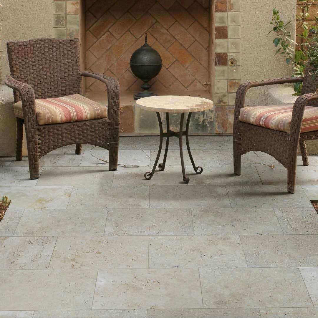 16 x 24 Tumbled Travertine Paver MSI - Cheap Fitting