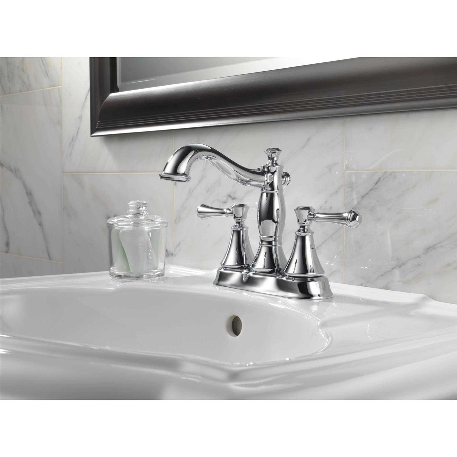 Delta Cassidy Two Handle Centerset Bathroom Faucet 2597LF - Cheap Fitting