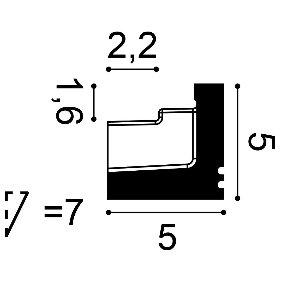 2 in x 2 in x 78-3/4 in Primed White Plain Polyurethane Crown Moulding Orac Decor C361 - Cheap Fitting