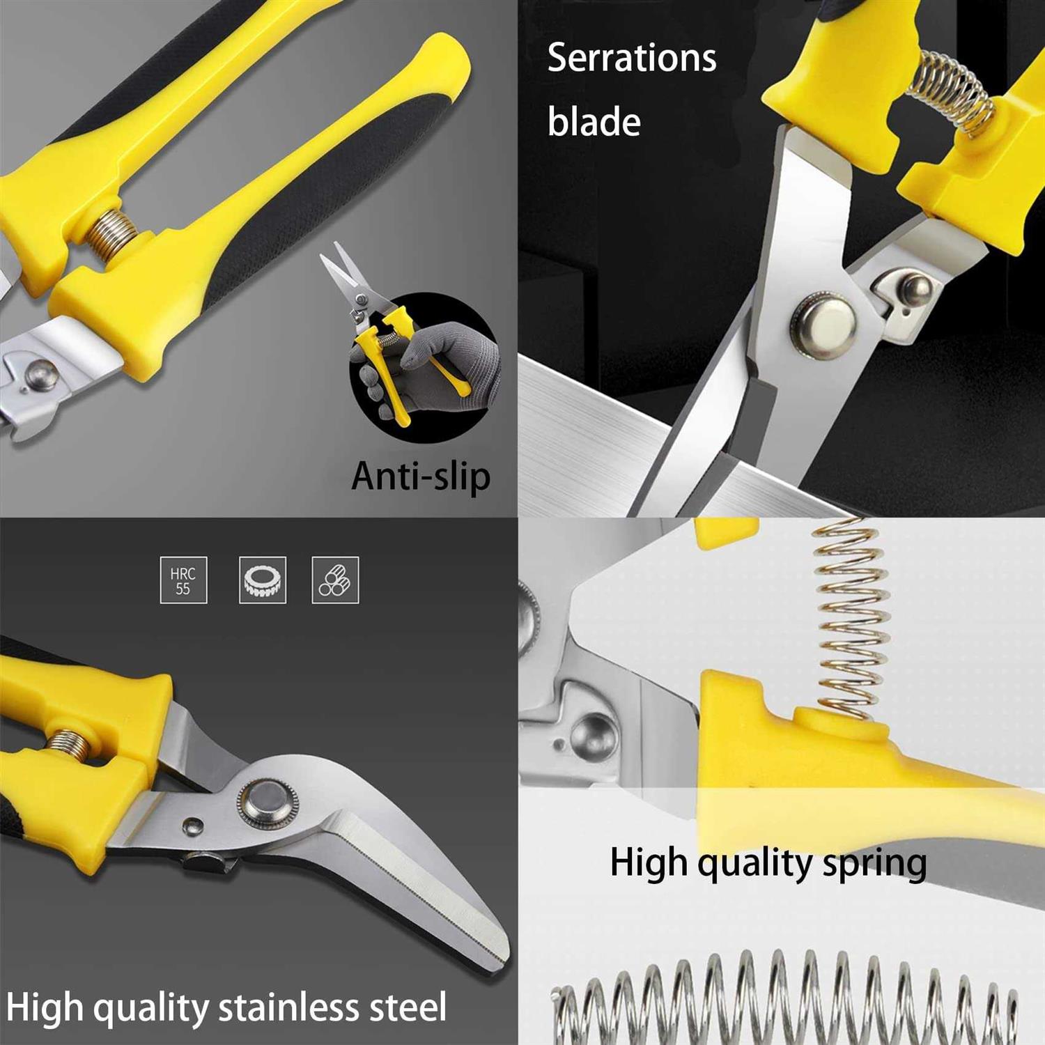 TOOLMAK Aviation Tin Snips 8 Inch Heavy Duty Metal Cutter - Cheap Fitting