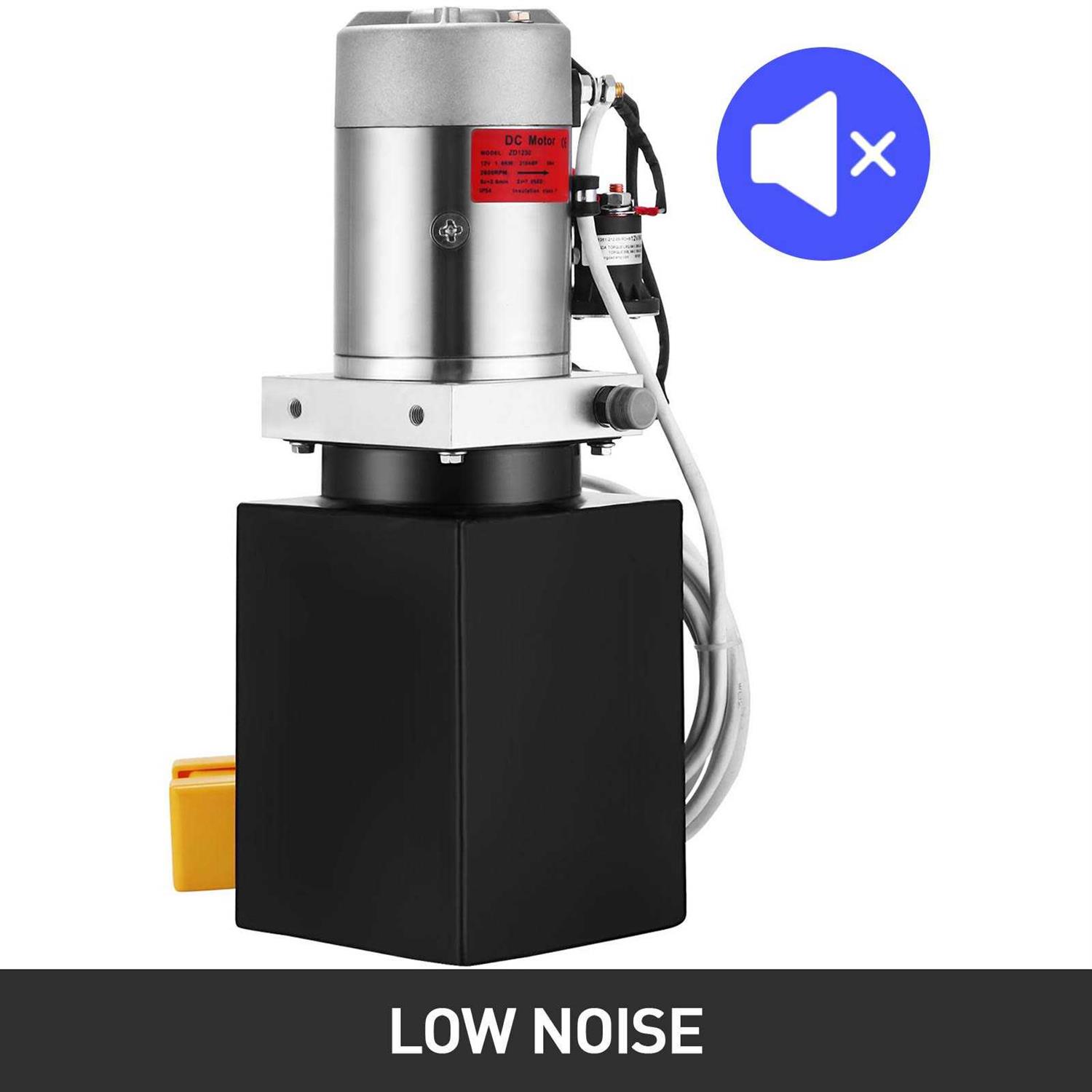 VEVOR Hydraulic Power Unit Single Acting Hydraulic Pump 4 Quart Dump Truck Hydraulic Pump 12V DC Hydraulic Pump Dump Trailer 3200PSI - Cheap Fitting