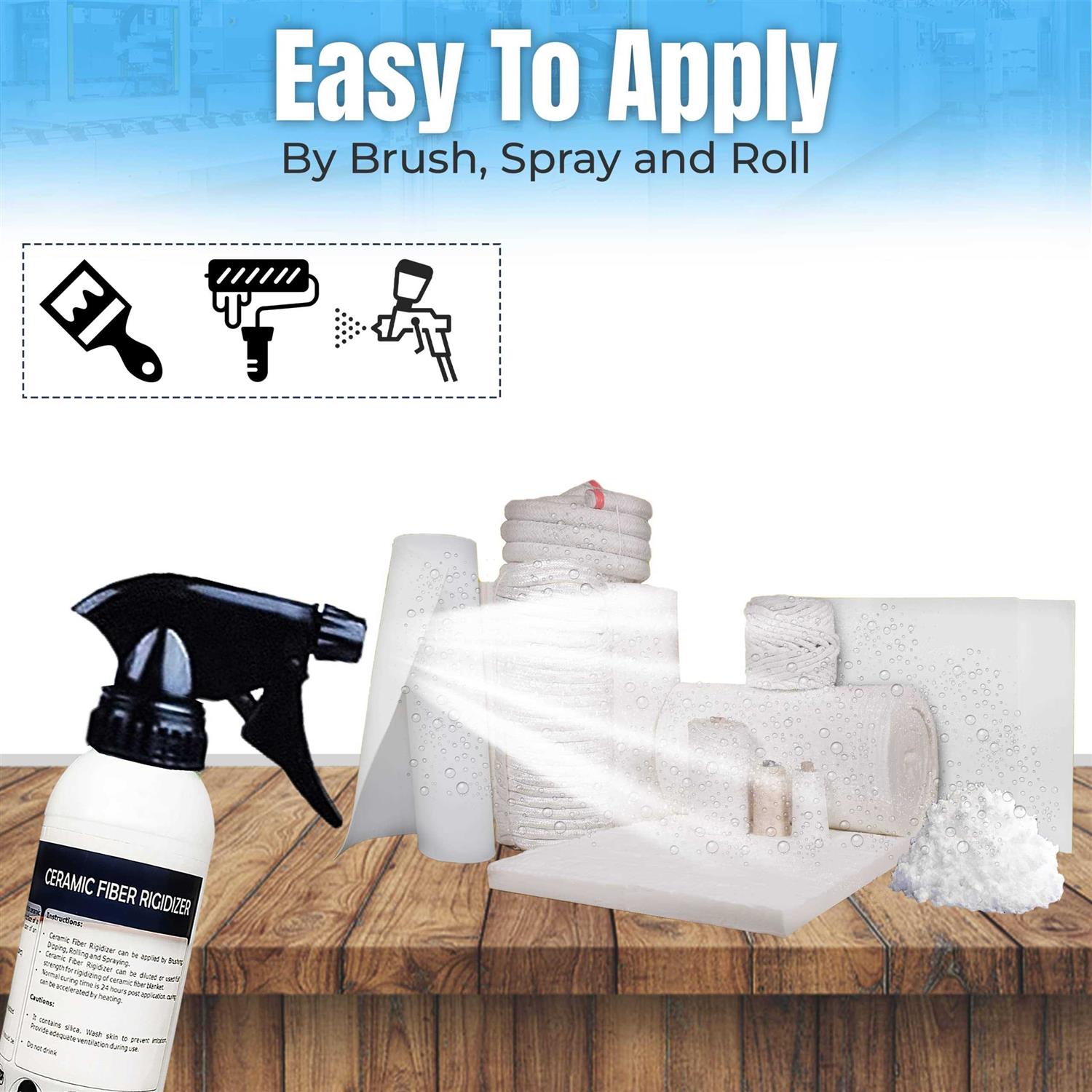 REFRATECH Rigidizer for Ceramic Fiber Coating 2300F Rated Fireproof Insulation Surface Coating for Ceramic Fiber Blanket Boards Wool – 16 Oz - Cheap Fitting