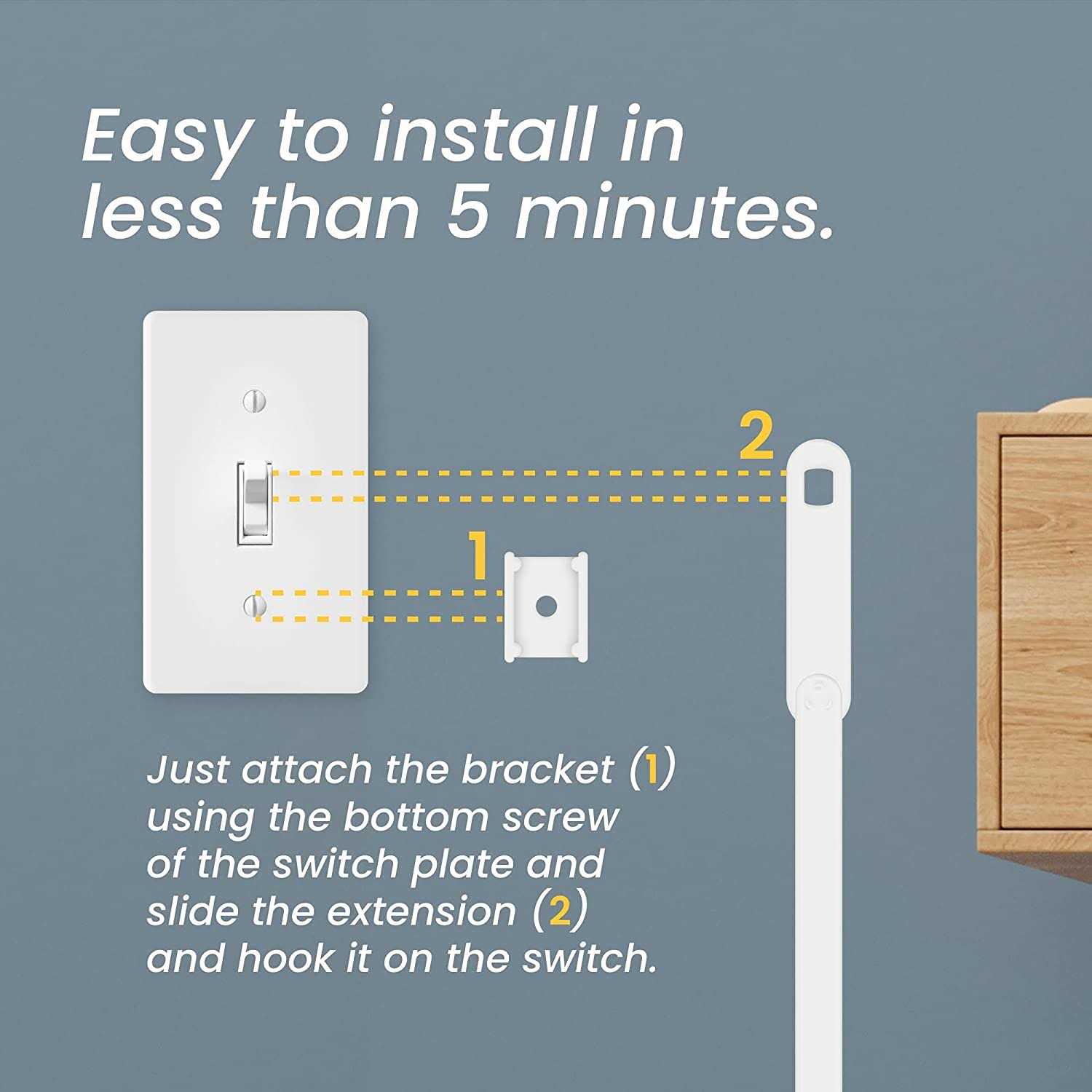 Impresa 3-Pack Light Switch Extender for Kids with Easy Grab Loop - Cheap Fitting