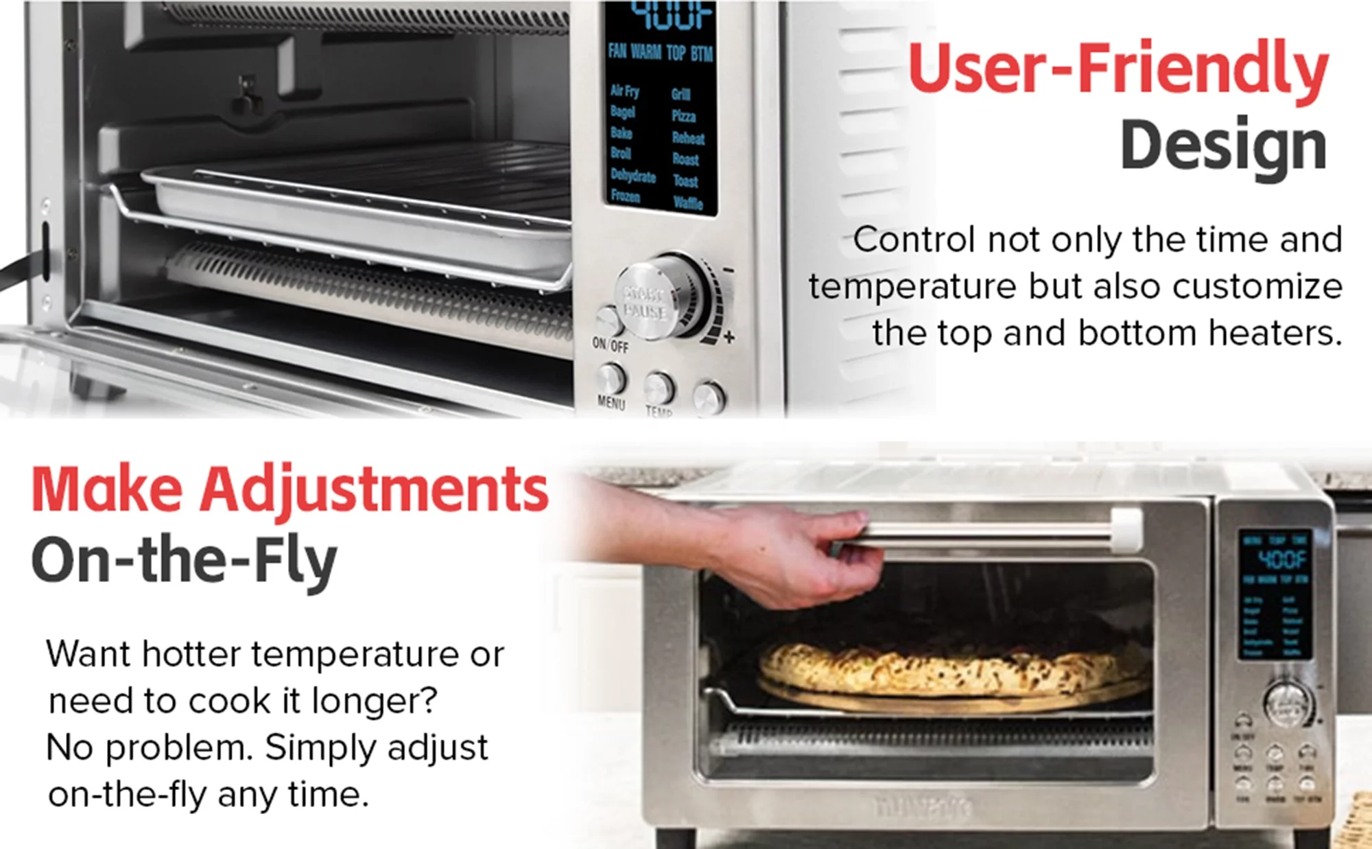 NuWave Bravo 21-Qt Convection Toaster Oven Countertop, 1800W New Oven & Air Fryer Combo, Pizza, Large - Cheap Fitting