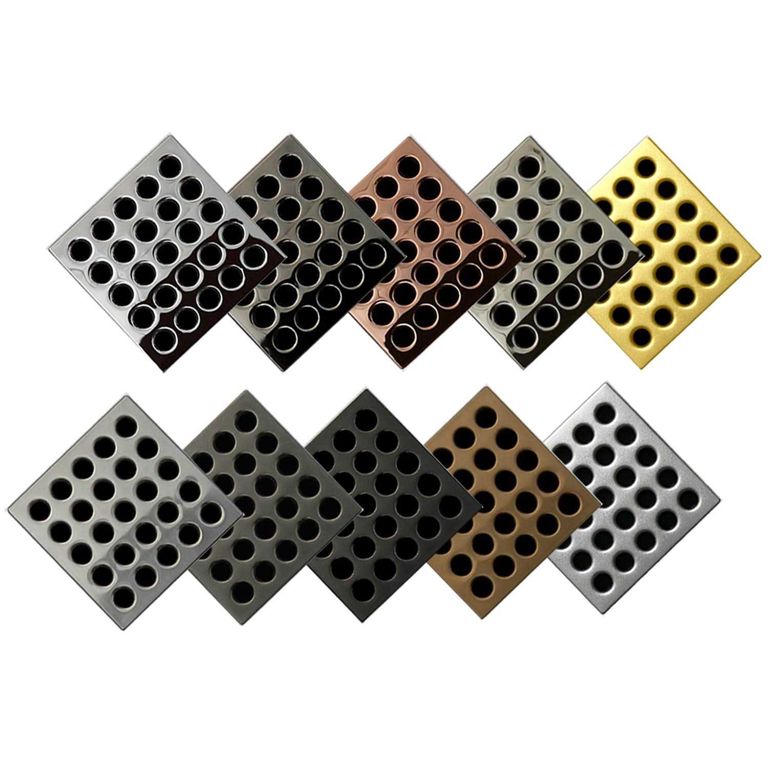 Ebbe E4404 Square Shower Drain Grate Brushed Nickel - Cheap Fitting