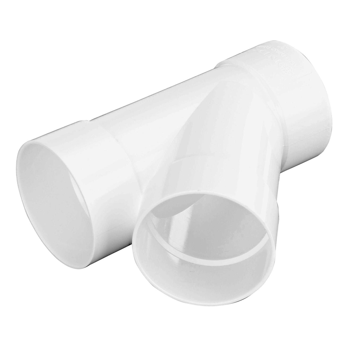 NDS 3P08 Schedule 35 3 in. Hub each x 3 in. D Hub PVC Wye - Cheap Fitting