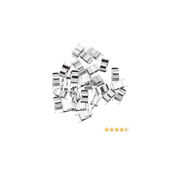 SQXBK Fuse Clip 30PCS Brass Plated Tin Fuse Holder Clip for 6×30 mm Glass Ceramic Tube Quick Fuse - Cheap Fitting