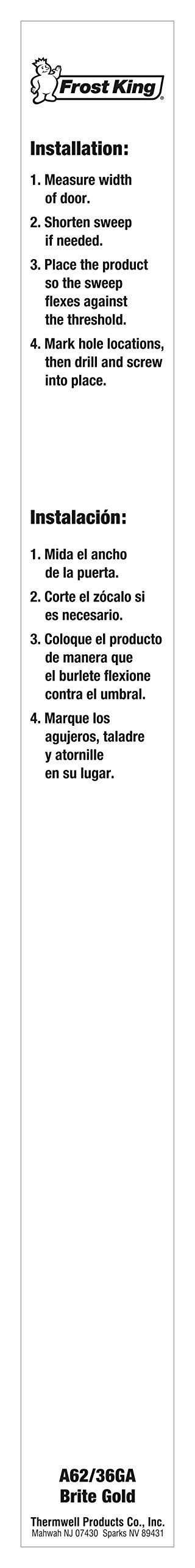 Frost King Aluminum Door Sweep - Cheap Fitting