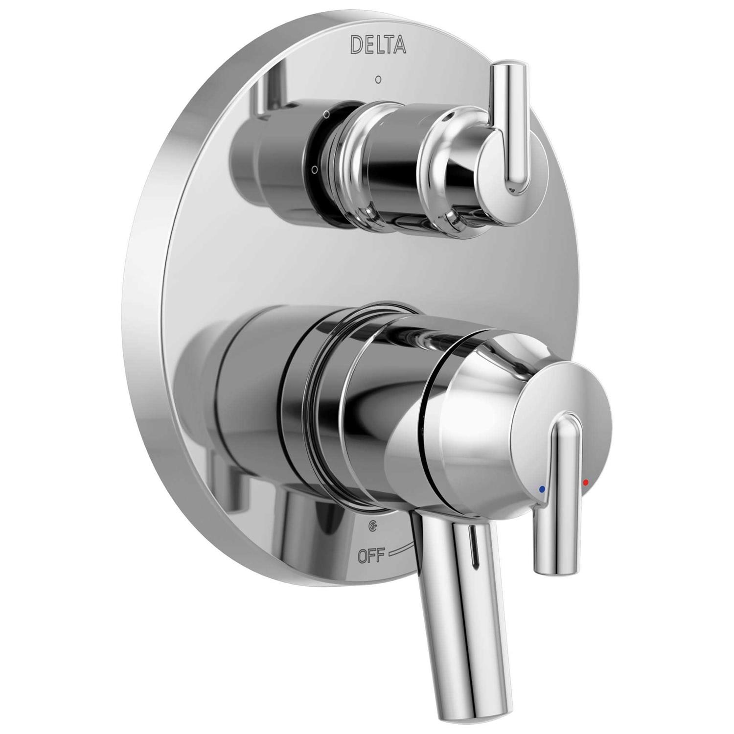 Delta Trinsic Contemporary Two Handle Monitor 17 Series Valve Trim with 3-Setting Integrated Diverter T27859 - Cheap Fitting